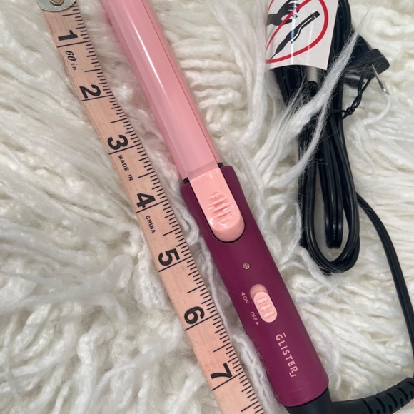 GLISTER "Curling iron with carrying pouch in pink and maroon" - Picture 4 of 6